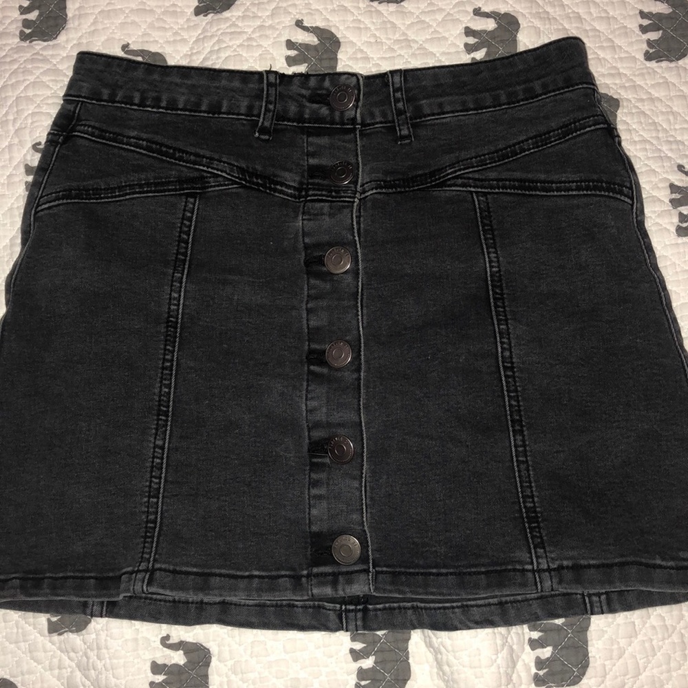 black denim skirt